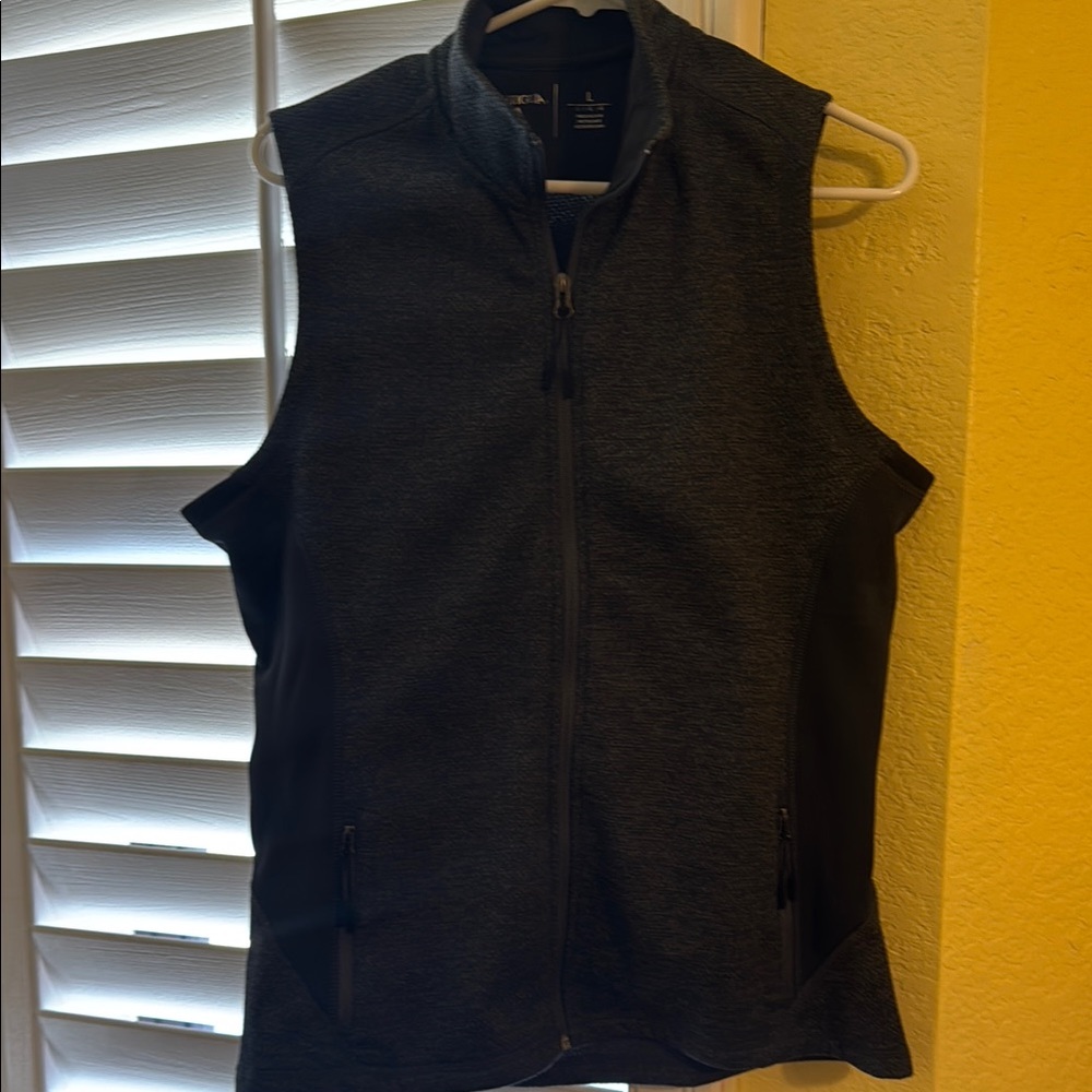 Womens Gray  Zip-Up Vest